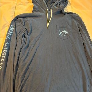 Blue Hoodie with Fish Logo